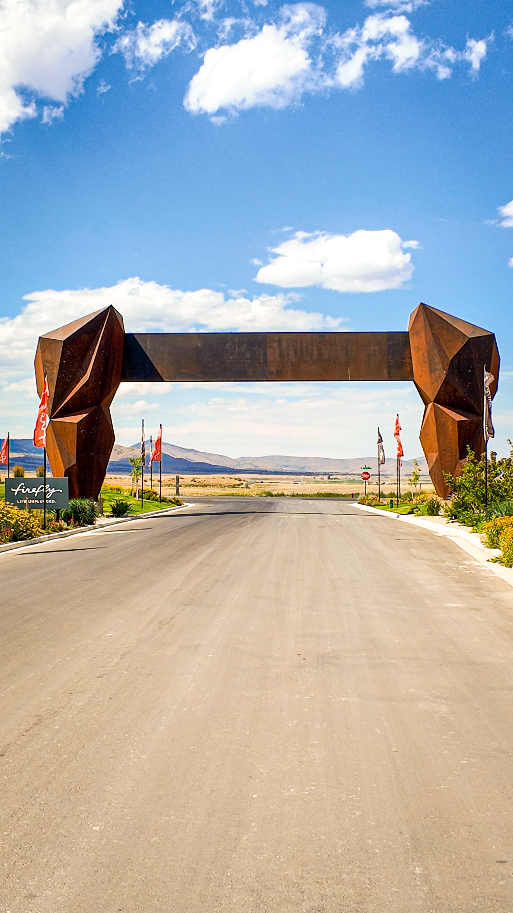 Firefly Entrance Arch — angle view